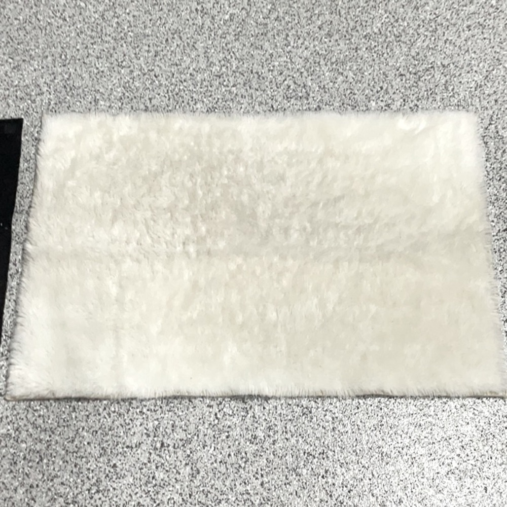Ruggable, winter white shag rug, 2’ by 3’ including rug pad